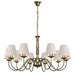 Ciemno-złoty żyrandol do dużych pomieszczeń JASMIN 7710/20/50 10-ramienny