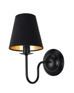 Metalowy kinkiet z czarnym kloszem GOLDSUN AB 1338G/27/53