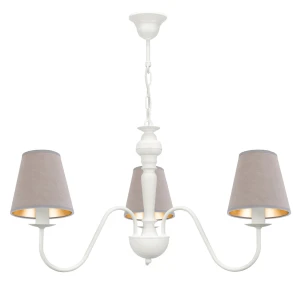 Biała elegancka lampa sufitowa GOLDSUN AB 1337G/26/56 3-ramienny 