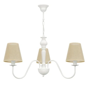 Lampa z lnianymi, beżowymi kloszami GOLDSUN AB 1337G/26/07 3-ramienny