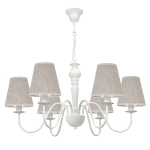 Prowansalska lampa wisząca biała GOLDSUN AB 1335G/26/05 6-ramienny