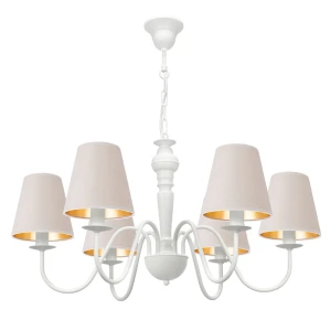 Sześcioramienna lampa klasyczna biała GOLDSUN AB 1335G/26/50