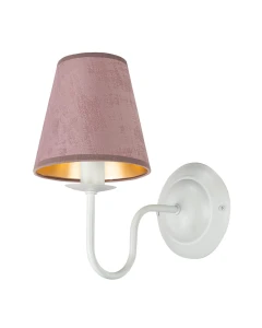 Klasyczna lampa z różowym abażurem z weluru GOLDSUN AB 1338G/26/52