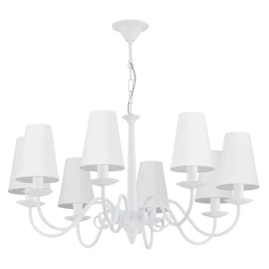 Biała lampa wisząca 8-ramienna ASTOR 2S 1O2898 W8 BIA/2S/Le