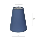 ABAŻUR do lampy stożek 2S-E14 niebieski 7/12 wys 15