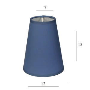 ABAŻUR do lampy stożek 2S-E14 niebieski 7/12 wys 15
