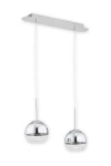 Lampa wisząca ze szklanymi kloszami COLOROS 1O2542 W2 CH/Le 2-punktowa