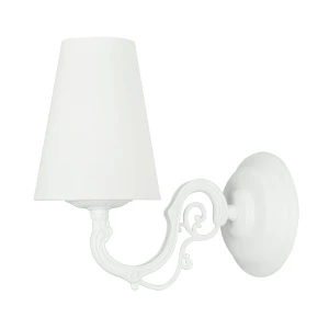 Biała lampa na ścianę do salonu VIOLA O3000 K1 BIA/2S/01/Le