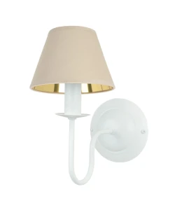 Kinkiet z abażurem beżowo-złotym GOLDSUN 1S 1338G/26/61