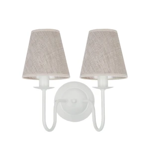 Lampa ścienna z lnianymi kloszami w stylu vintage GOLDSUN AB 1339G/26/05