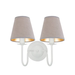 Beżowy podwójny kinkiet nad łóżko GOLDSUN AB 1339G/26/56