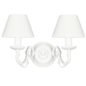 Podwójny biały kinkiet prowansalski VIOLA O3001 K2 BIA/1S/01/Le