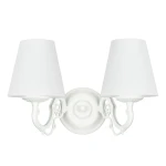 Podwójna biała lampa na ścianę VIOLA O3001 K2 BIA/AB/01/Le