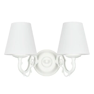 Podwójna biała lampa na ścianę VIOLA O3001 K2 BIA/AB/01/Le