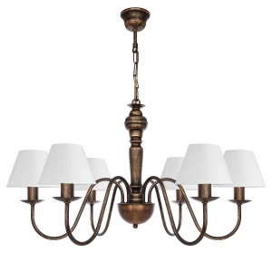 Klasyczny żyrandol postarzany GOLDSUN 1S 1335G/24/01 6-ramienny