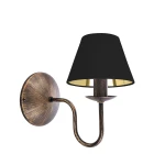 Elegancki czarno-złoty kinkiet do sypialni GOLDSUN 1S 1338G/24/63