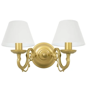 Podwójny kinkiet klasyczny złoty  VIOLA O3001 K2 ZL/1S/01/Le