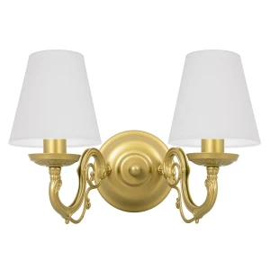 Kinkiet podwójny klasyczny złoty  VIOLA O3001 K2 ZL/AB/01/Le