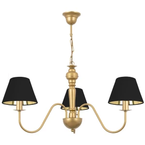 Elegancka lampa czarno-złota z trzema ramionami GOLDSUN 1S 1337G/17/63