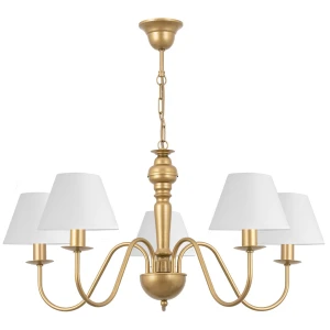 Żyrandol dekoracyjny elegancki w kolorze złotym GOLDSUN 1S 1336G/17/01 5-ramienny