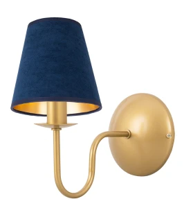 Kinkiet nowojorski z granatowym kloszem GOLDSUN AB 1338G/17/55