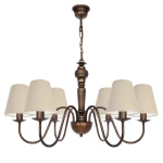 Rustykalna lampa wisząca z sześcioma ramionami GOLDSUN AB 1335G/24/03