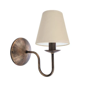 Lampa ścienna klasyczna czarno-złota GOLDSUN AB 1338G/24/03