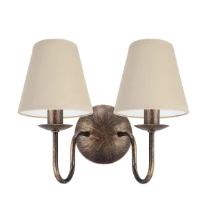 Elegancki podwójny kinkiet w kolorze starego złota AB GOLDSUN AB 1339G/24/03