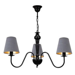 Lampa czarna do jadalni GOLDSUN AB 1337G/27/51 3-ramienny