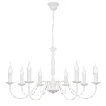 Biała lampa wisząca do dużego salonu JASMIN 7788/26 8-ramienny