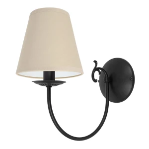 Lampa ścienna w stylu retro MARIA CZARNA O3120 K1 CZA/AB/03/Le  