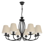 Żyrandol czarny z ośmioma punktami światła OLIVER O3058 W8 CZA/AB/03/Le