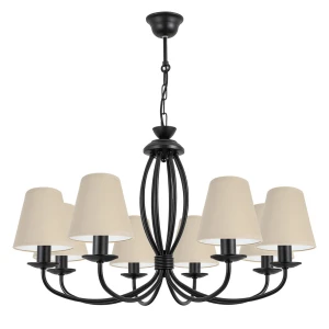 Żyrandol czarny z ośmioma punktami światła OLIVER O3058 W8 CZA/AB/03/Le