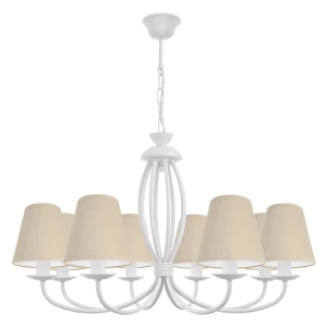 Żyrandol w stylu klasycznym do eleganckiego jasnego pokoju OLIVER O3058 W8 BIA/AB/03/Le 