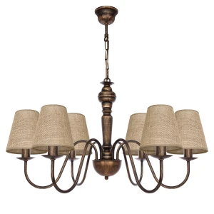 Żyrandol w stylu vintage do salonu GOLDSUN AB 1335G/24/23 6-płomienny
