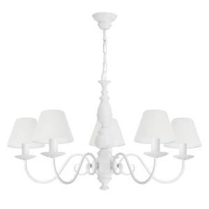 Żyrandol sufitowy 5-ramienny biały AMELIA 1S O3585 W5 BIA/1S/01