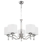 Chromowy żyrandol do salonu z kryształami JULIOS 11527- JU 5 H/01/J 5- ramienny