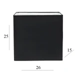 Prostopadłościan abażur do lampy 5K E27 o podstawie prostokąta 26/15 wys 25