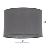 Abażur walec 50 cm do lapy stojącej 6W-E27 szary 50/30