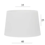 Duży biały abażur stożkowy do lampy podłogowej  2T-E27 35/40 wys 25