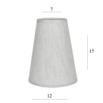 Szary abażur do żyrandola zakładany na żarówkę 2S-E14 szary melanż 7/12 wys 15