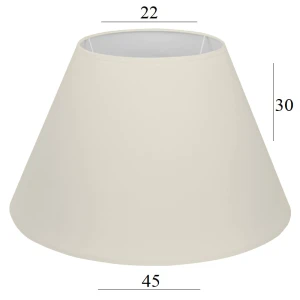 Duży abażur do lampy stojącej stożek 8S ECRU 22/45 wys 30