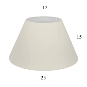 ABAŻUR do lampy stożek 3S-E27 ecru 12/25 wys 15