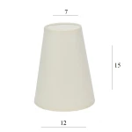 ABAŻUR do lampki stożek 2S-E14 ecru 7/12 wys 15