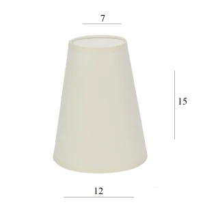 ABAŻUR do lampki stożek 2S-E14 ecru 7/12 wys 15