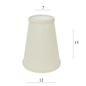 ABAŻUR do lampy stożek 2S-E14 ecru 7/12 wys 15 