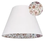 Biały abażur do lampy z kwiatami od środka 8S E27 22/45 wys 30 GARDEN 018 premium