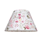 Abażur z tkaniny w róże do lampki, żyrandola 7S E14 10/20 wys 12 PINK FLORAL 004 premium
