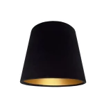 Abażur do żyrandola, kinkietu, lampki nocnej czarno-złoty aksamit 2J-E27 13/18 wys 15