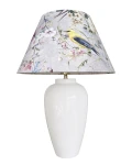 Lampa stołowa ceramiczna z abażurem BONA z abażurem BIRD welur 